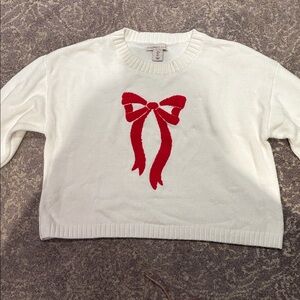SINCERLY JULES Red Bow Sweater